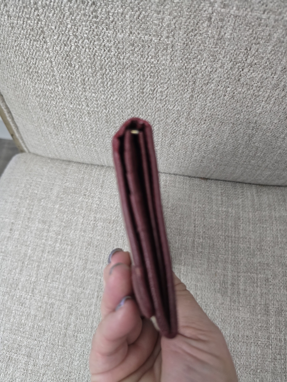EUC Burberry Vintage Nova Check Continental Long Wallet Burgundy Leather - Picture 12 of 12